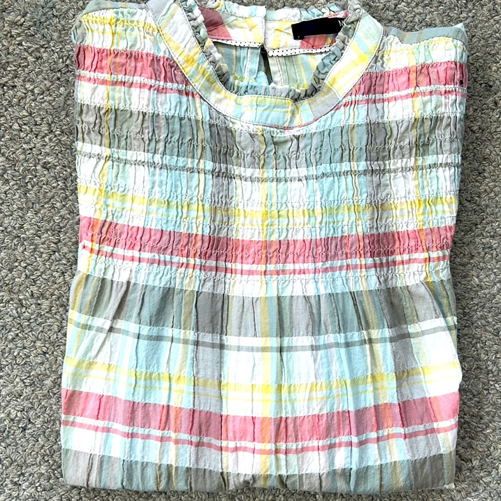 MAX JEANS Plaid Quilted Shirt EUC